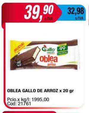 Maxiconsumo Oblea Gallo De Arroz oferta