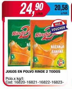 Maxiconsumo Jugos En Polvo Rinde 2 Todos oferta