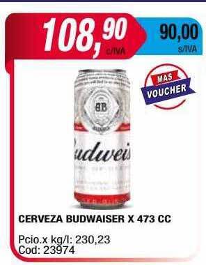 Maxiconsumo Cerveza Budweiser oferta