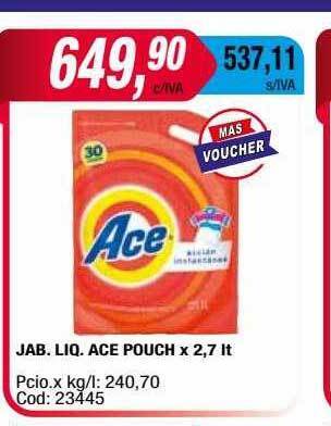 Maxiconsumo Jab Liq Ace Pouch oferta