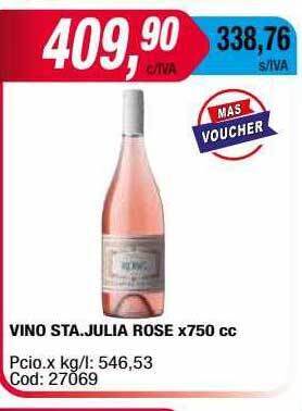 Maxiconsumo Vino Sta Julia Rose oferta