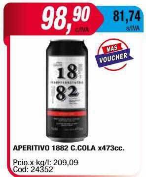Maxiconsumo Aperitivo 1882 C Cola oferta