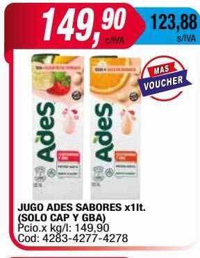 Maxiconsumo Jugo Ades Sabores oferta