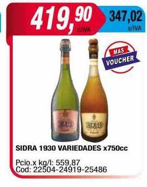 Maxiconsumo Sidra 1930 Variedades oferta