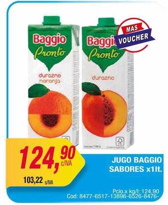 Maxiconsumo Jugo Baggio Sabores oferta