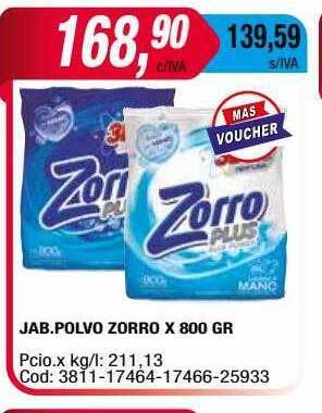 Maxiconsumo Jab Polvo Zorro oferta