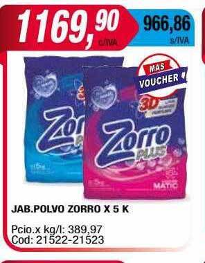 Maxiconsumo Jab Polvo Zorro oferta
