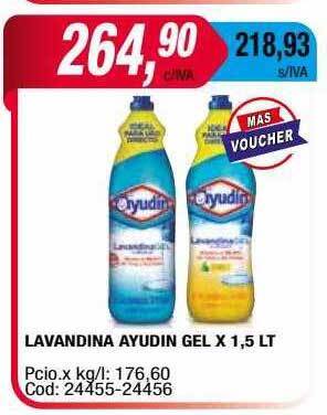 Maxiconsumo Lavandina Ayudin Gel oferta