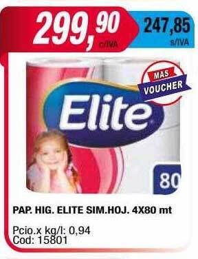 Maxiconsumo Pap Hig Elite Sim Hoj oferta