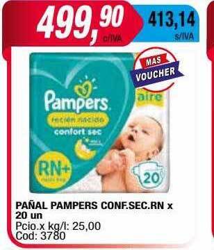 Maxiconsumo Pañal Pampers Conf Sec Rn oferta