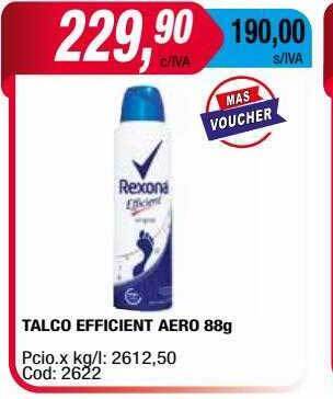 Maxiconsumo Talco Efficient Aero oferta