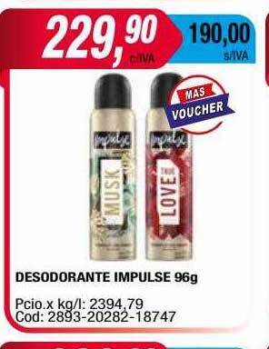 Maxiconsumo Desodorante Impulse oferta