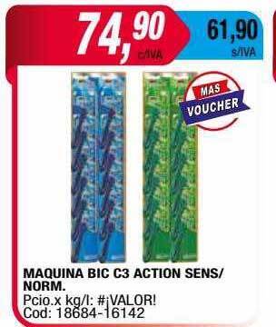 Maxiconsumo Maquina Bic C3 Action Sens Norm oferta