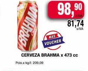 Maxiconsumo Cerveza Brahma oferta