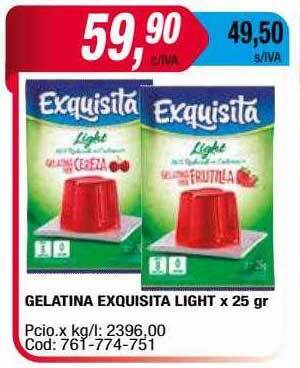 Maxiconsumo Gelatina Exquisita Light oferta