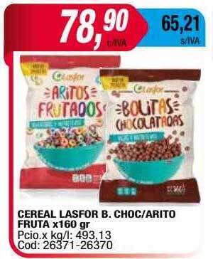 Maxiconsumo Cereal Lasfor B Choc Arito Fruta oferta
