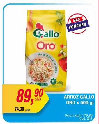 Maxiconsumo Arroz Gallo Oro oferta