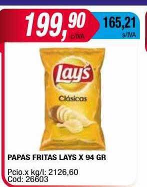 Maxiconsumo Papas Fritas Lays oferta