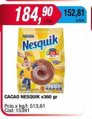 Maxiconsumo Cacao Nesquik oferta