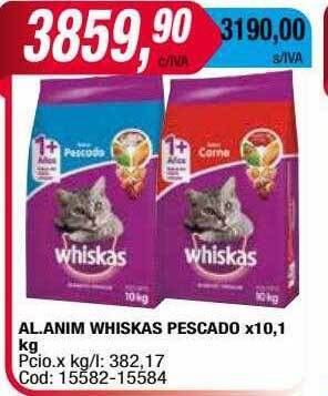 Maxiconsumo Al Anim Whiskas Pescado oferta