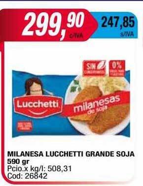Maxiconsumo Milanesa Lucchetti Grande Soja oferta