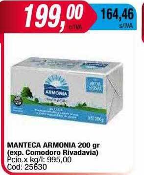 Maxiconsumo Manteca Armonia oferta