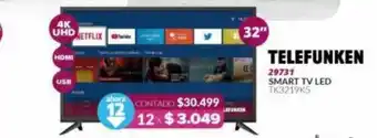 Petenatti Hogar Telefunkien 29731 Smart Tv Led oferta