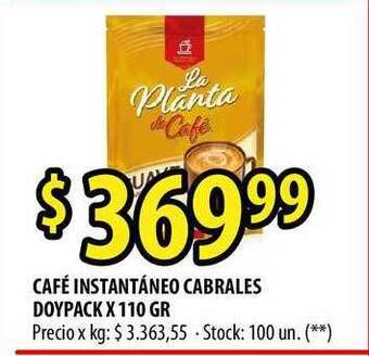Punto Mayorista Café Instantáneo Cabrales Doypack oferta