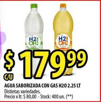 Punto Mayorista Agua Saborizada Con Gas H2o oferta