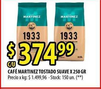 Punto Mayorista Café Martinez Tostado Suave oferta