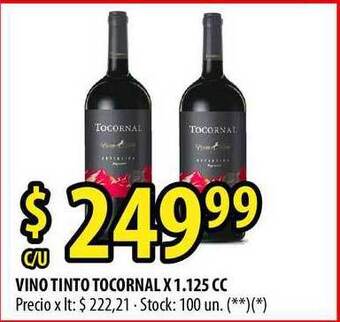 Punto Mayorista Vino Tinto Tocornal oferta