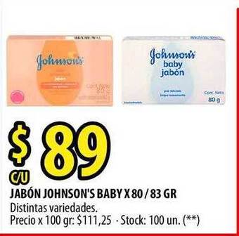 Punto Mayorista Jabón Johnson's Baby oferta