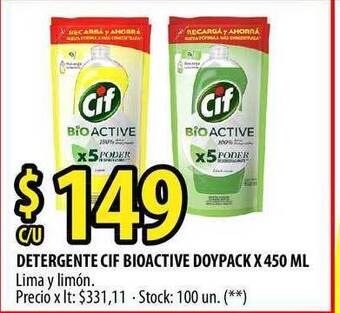 Punto Mayorista Detergente Cif Bioactive Doypack oferta