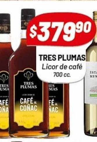 Almacor Tres Plumas Licor De Café oferta