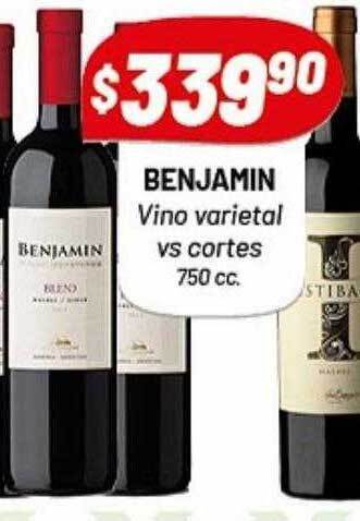 Almacor Benjamin Vino Varietal Vs Cortes oferta