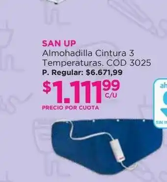 Punto de Salud San Up Almohadilla Cintura 3 Temperaturas Cod 3025 oferta