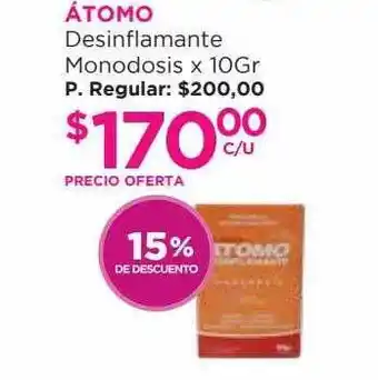 Punto de Salud átomo Desinflamante Monodosis 15% De Descuento oferta