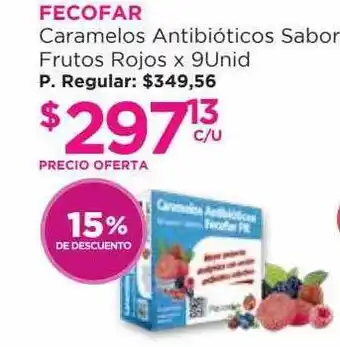Punto de Salud Fecofar Caramelos Antibióticos Sabor Frutos Rojos oferta