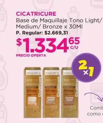 Punto de Salud Cicatricure Base De Maquillaje Tono Light Medium Bronze oferta