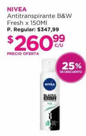 Punto de Salud Nivea Antitranspirable B&w Fresh 25% De Descuento oferta