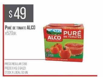 Disco Puré de tomate alco 520g oferta