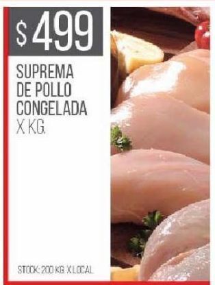 Disco Suprema de pollo congelada x kg oferta