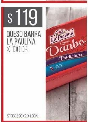 Disco Queso barra la paulina x 100g oferta