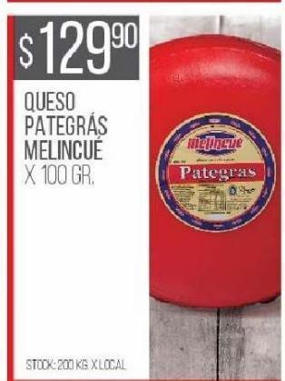 Disco Queso pategrás mélincue x 100g oferta