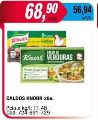Maxiconsumo Knorr Caldos x 6 u. oferta