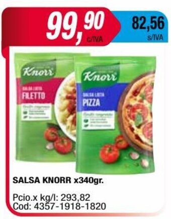Maxiconsumo Knorr Salsa x 340 gr oferta