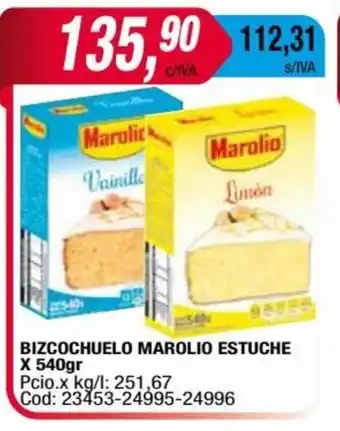 Maxiconsumo Marolio Bizcochuelo Estuche x 540 gr oferta