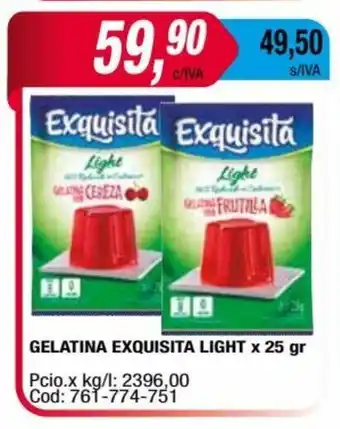 Maxiconsumo Exquisita Light Gelatina x 25 gr oferta