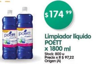 Supermercados Buenos Días Poett Limpiador Líquido x 1800 ml oferta