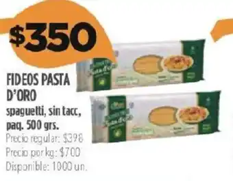 Supermercados Vea Fideos Pasta D'Oro Spaguetti, Sin Tacc 500 grs oferta